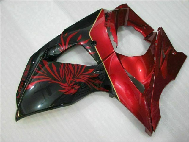 09-16 Red Flame Black GSXR 1000 Motorcycle Fairings