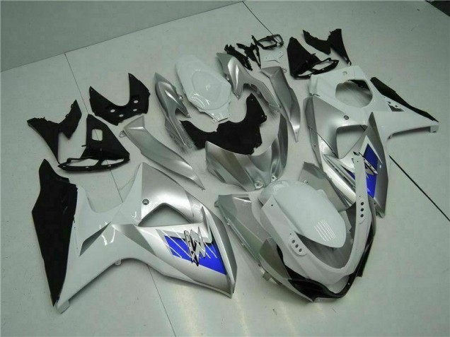 09-16 Silver White GSXR 1000 Motorcycle Fairings 09-16 Silver White GSXR 1000 Motorcycle Fairings