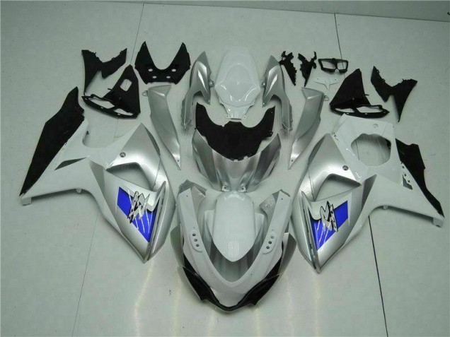 09-16 Silver White GSXR 1000 Motorcycle Fairings 09-16 Silver White GSXR 1000 Motorcycle Fairings
