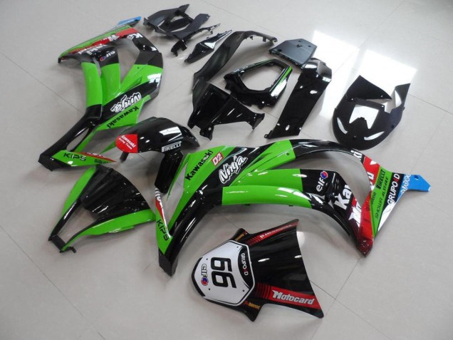 11-15 Green Black with Number 66 ZX10R Motorcycle Fairings 11-15 Green Black with Number 66 ZX10R Motorcycle Fairings