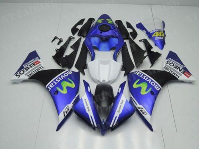 12-14 Blue White Black YZF R1 Motorcycle Fairings 12-14 Blue White Black YZF R1 Motorcycle Fairings