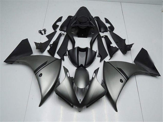 12-14 Matte Grey Black YZF R1 Motorcycle Fairings 12-14 Matte Grey Black YZF R1 Motorcycle Fairings