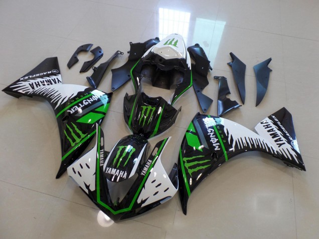 12-14 White Green Big Monster YZF R1 Motorcycle Fairings 12-14 White Green Big Monster YZF R1 Motorcycle Fairings