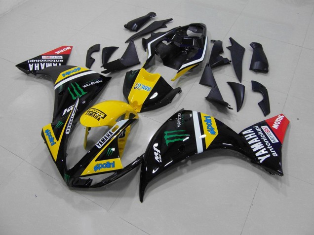 12-14 Yellow Black Monster YZF R1 Motorcycle Fairings 12-14 Yellow Black Monster YZF R1 Motorcycle Fairings