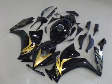 12-16 Glossy Black Gold Sticker CBR1000RR Motorcycle Fairings