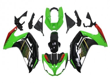 12-16 Green Black EX650 Motorcycle Fairings