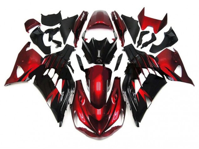 12-21 Red Black ZX14R ZZR1400 Motorcycle Fairings 12-21 Red Black ZX14R ZZR1400 Motorcycle Fairings