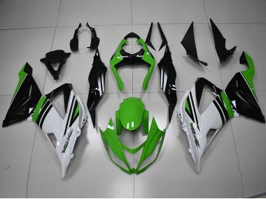 13-18 Black Green White ZX6R Motorcycle Fairings
