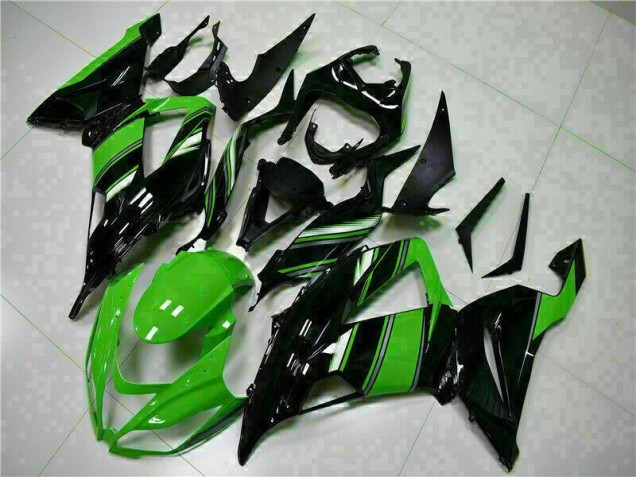 13-18 Black Green ZX6R Motorcycle Fairings 13-18 Black Green ZX6R Motorcycle Fairings