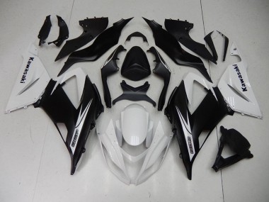 13-18 Black White ZX6R Motorcycle Fairings