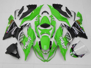 13-18 Green Black 11 ZX6R Motorcycle Fairings