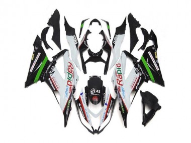 13-18 White Black ZX6R Motorcycle Fairings