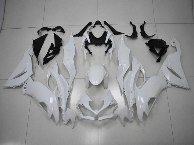 19-23 White ZX6R Motorcycle Fairings