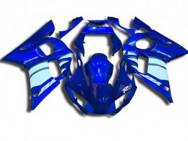 98-02 Blue and White YZF R6 Motorcycle Fairings
