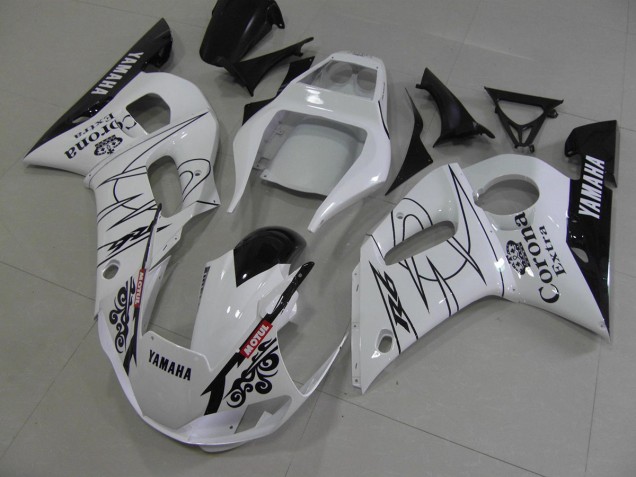 98-02 White Black Corona YZF R6 Motorcycle Fairings 98-02 White Black Corona YZF R6 Motorcycle Fairings