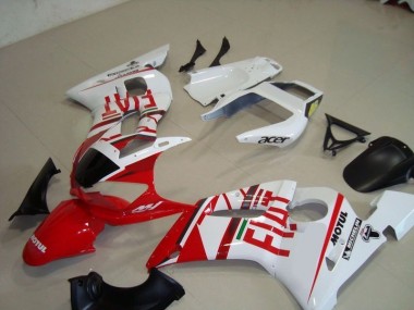 98-02 White Red Fiat Motul Acer YZF R6 Motorcycle Fairings