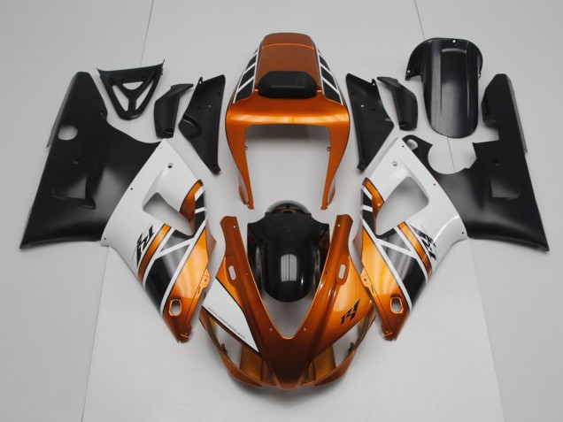 98-99 Gold White Black YZF R1 Motorcycle Fairings 98-99 Gold White Black YZF R1 Motorcycle Fairings